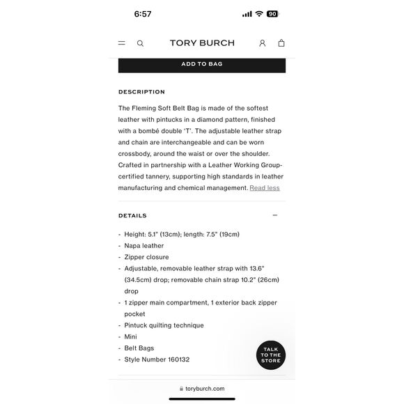 Tory Burch Soft Convertible Belt Bag, NWOT - Picture 6 of 15